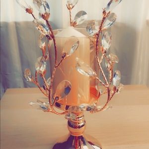 Candle holder, super fancy, rose gold color